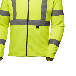 Logo personnalisé ANSI classe 2 haute visibilité étanche LED Flash Construction Veste de sécurité Polyester Nylon Vêtements de travail d'hiver directement à l'usine - Product Image 3