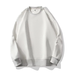 Sweat-shirts à col rond pour hommes avec logo personnalisé, en molleton de coton 320G, anti-rétrécissement, uni, simple - Product Image 5