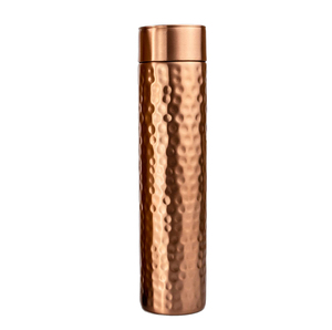 2025 bouteille d'eau en cuivre récemment arrivée conception martelée avec 2 bandes bouteille d'eau en métal meilleur verres à prix abordable - Product Image 4