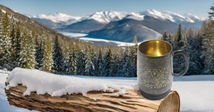 Tazas de mula de Moscú bellamente grabadas, vasos de cerveza de latón macizo puro Diseñados en estilo Stein sin forro - Product Image 6