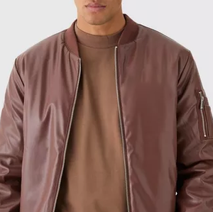 Chaquetas Universitarias de Béisbol Personalizadas de Alta Calidad con Bordado Chenille, Mangas de Cuero para Hombre, Chaquetas Varsity Unisex - Product Image 3