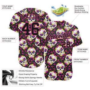 Camiseta de béisbol con estampado personalizado y logotipo bordado personalizado con números, camisetas de béisbol para hombre - Product Image 3
