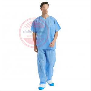 ชุดสครับผ้านอนวูฟเวนสำหรับโรงพยาบาลชุดผ้าใยสังเคราะห์กำหนดเองได้ - Product Image 3