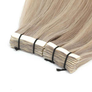 เทปต่อผม 100% เรมี่ แฮร์ แท้ 8-30 นิ้ว ลอนคลาย สี 1B คูลเบจ ผสมสีบลอนด์มุก - Product Image 4