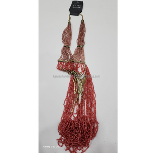 Collar y Pendientes de Bisutería de Moda para Mujer, Hechos a Mano, Vintage, con Cuentas de Hilo de Resina, Largos, para Uso Diario y Fiestas - Product Image 4