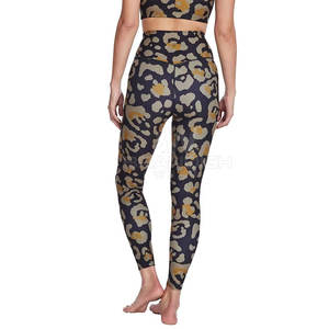 Precio de fábrica, mallas de Yoga con cintura elástica, diseño de logotipo personalizado, mallas de Yoga, venta al por mayor, mallas de Yoga más vendidas - Product Image 3