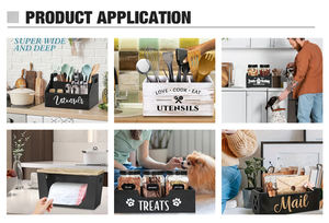 Boîte de rangement pour café en bois de pin peint, écologique, pour organiser les dosettes de café et les accessoires - Product Image 3