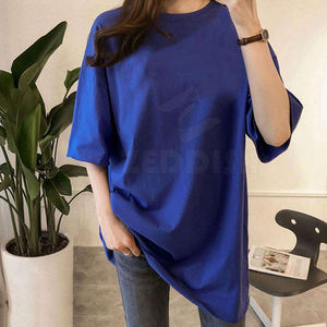 Women Summer Oversized T-Shirt Street Wear Breathable Quick Dry Cotton <b>Bamboo</b> <b>Fiber</b> Custom Logo - Product Image 3