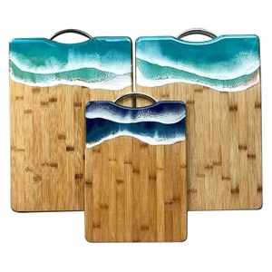 Bloques de cortar de madera de calidad sostenible para decoración de encimera de cocina y restaurante Uso de tabla de cortar de pizza y pescado - Product Image 1