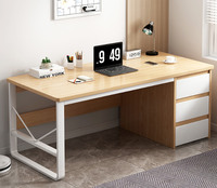 Ensemble bureau et chaise de bureau au design moderne et simple, panneau en bois de luxe, poste de travail pour le personnel, pour la maison ou le bureau, pour l'utilisation d'ordinateur