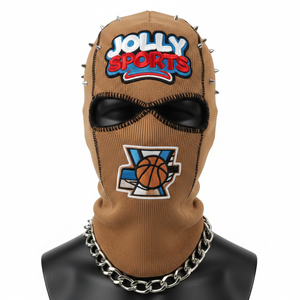 Pasamontañas de Invierno para Mujer, de Algodón y Poliéster Acanalado, Transpirable, con Panel de Tela Elástica, Logotipo Bordado, Gorro - Product Image 6