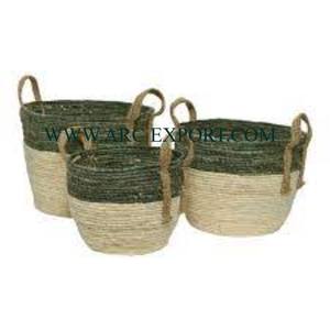 Panier de fruits et légumes classique pour décoration de la maison panier de rangement en osier de rotin naturel panier écologique tissé à la main lot de 3 - Product Image 5