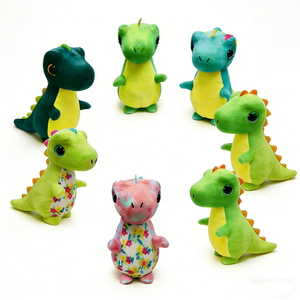 Custom Cute Plush Dinosaur <b>Toys</b> <b>Soft</b> <b>Stuffed</b> Animals for Kids Birthday Gift 11CM-30CM Unisex Green Yellow Pink Floral Design - Product Image 1