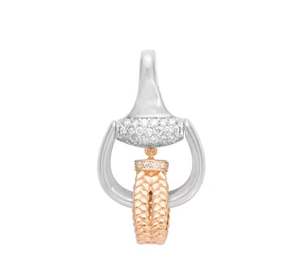 จี้เพชรคุณภาพเยี่ยมและชุดจี้สีขาวและสีโรสโกลด์สำหรับของขวัญวันเกิด - Product Image 1