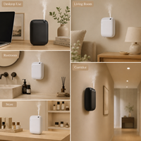 Diffuseur d'arômes sans eau 400 ml avec écran LCD, sans fil, sur pied ou mural, pour huiles essentielles, idéal pour la maison, le salon et le spa