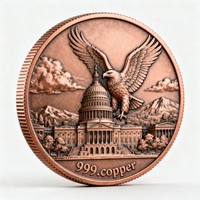 1 oz 999 Koin Tembaga Murni Suvenir Koin Tembaga Custom Relief Tinggi 3D Koin Koleksi untuk Hadiah Promosi