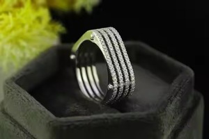 925 argent unisexe multicouche grosse bague de pouce plaqué rhodium délicat Original Moissanite diamant élégant cadeau pour lui elle - Product Image 3