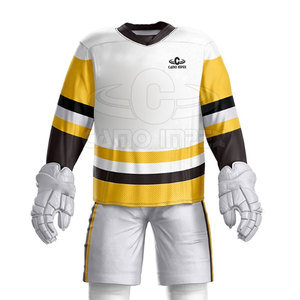 Ensemble uniforme de hockey sur glace respirant avec logo personnalisé professionnel vêtements de sport de conception personnalisée pour la vente en ligne - Product Image 5