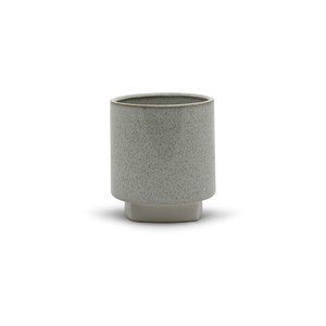 CUC1306CR - Large Unique Cream Cylinder <b>Ceramic</b> with Base - 5.7 H - Product Image 1