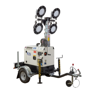 Tour d'éclairage mobile industrielle sur remorque 5m 7m 9m avec générateur diesel, tours d'éclairage d'usine en gros, RGB, éclairage blanc, solaire DC - Product Image 3