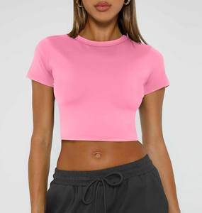 Camiseta Corta Deportiva para Mujer, Ideal para Gimnasio, Fitness, Entrenamiento, Yoga y Deportes Activos - Product Image 4