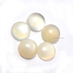 พลอยมูนสโตนสีขาวธรรมชาติขนาด3-20มม. สำหรับทำเครื่องประดับ - Product Image 6