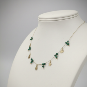 สร้อยคอสแตนเลสหินหลายชนิดขนาด 16 นิ้ว |   เครื่องประดับสเตทเมนท์ 12 กรัม |   สร้อยคอแฟชั่นสวยหรูสำหรับผู้หญิง |   ของขวัญสำหรับเธอ - Product Image 4