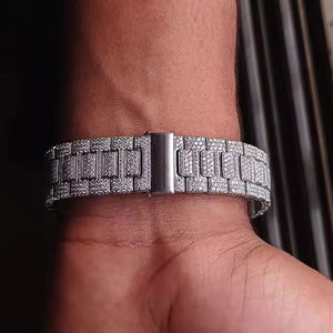 Reloj de hombre de diamante cultivado en laboratorio personalizado de alta calidad acero inoxidable de alta calidad - Product Image 3