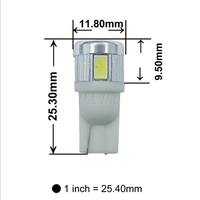 Ampoules LED personnalisées pour plaque d'immatriculation HYUGA Luxury 12V, compatibles Mustang GT, T10 194 168 |   Garantie d'un an, blanc