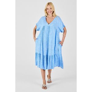 Scollo a V taglia Oversize modello doppio volano tascabile vestito elegante tessuto a maglia pezzo unico incluso - Product Image 4