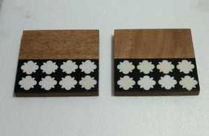 Nuevo Diseño Moderno, Juego de 4 Posavasos de Resina y Madera con Soporte - Product Image 3
