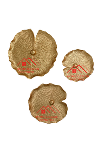 Plato de hoja de aluminio chapado en oro de tendencia 2024, Plato decorativo para raciones para fiestas de boda, pedido mínimo de 100 Uds. - Product Image 6