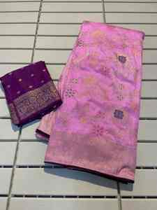 ชุดเดรสทอทอจากผ้าทอทอทอส่าหรีผ้าไหมล้วนมีพู่ซารีและแฟชั่นสำหรับผู้หญิง - Product Image 5