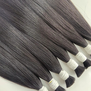 Precio al por mayor Extensiones de cabello a granel Cabello donante Double Drown 100 gramos Colores claros 22 pulgadas - Product Image 1