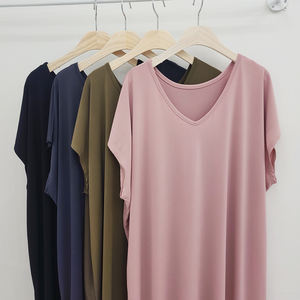 กระโปรงชุดเดรสคอวีของผู้หญิงไซส์ใหญ่พิเศษสไตล์ลำลองใส่สบายพร้อมแขนปกติยาวถึงพื้นในฤดูร้อน - Product Image 6