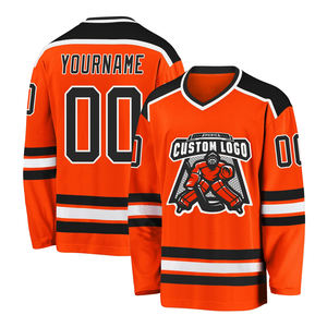 Uniforme de hockey sobre hielo con diseño personalizado, ropa deportiva de entrenamiento, estampado por sublimación, manga larga, para equipos de hockey - Product Image 2