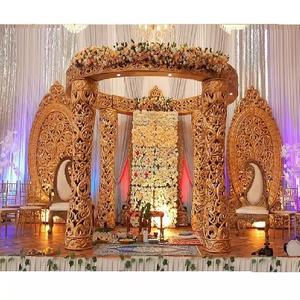 Mariage hindou inspirant Golden Delizio Mandap Meilleur mariage pliable Mandapam UK Trending Gold Fiber Vidhi Mandap DST Exportations - Product Image 1