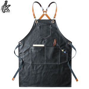 Barbe de cuisine en cuir véritable, tablier de barbier personnalisé, tablier de coiffeur pour robe en cuir - Product Image 6