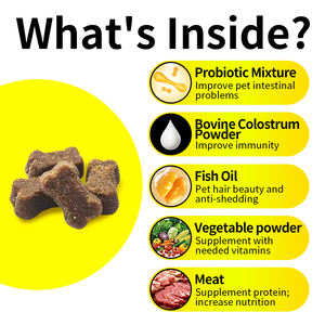 Masticables suaves digestivos para perros y gatos, fibra probiótica natural que promueve la salud intestinal, enzimas digestivas, control de peso - Product Image 2