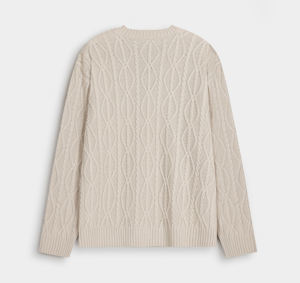 Suéter de Punto Casual para Mujer, Otoño 2026, con Logotipo Personalizado, Diseño Jacquard Gráfico, Cierre de Cremallera y Cuello Redondo con Botones - Product Image 1