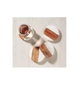 Excellent Quality Designer Marble Wood <b>Tea</b> <b>Coasters</b> Table Top Home Kitchen Hotel Use Party Drink <b>Coasters</b> Hot Selling - Product Image 5