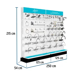 Set di ferramenta da bagno Foset Aqua scatola di visualizzazione per Gondola a unità singola - Product Image 2