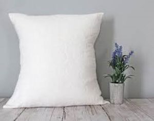 Funda de cojín de lino y algodón orgánico 100% impresa personalizada, almohada lavable y reutilizable ecológica con patrón de hojas - Product Image 6