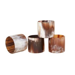 Rond de serviette en corne de boeuf de buffle rustique fait à la main décor de table de mariage unique Rond de serviette en corne de buffle élégant en stock au meilleur prix - Product Image 4