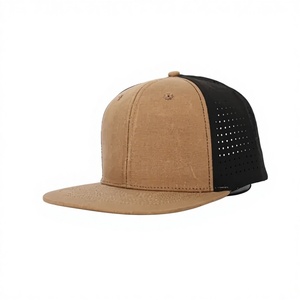 Wholesale Custom Embroidery Logo Laser Cut <b>Hat</b> Baseball 6 Panel Cotton Polyester <b>Flat</b> Brim Outdoor Light Weight Water Proof Cap - Product Image 4