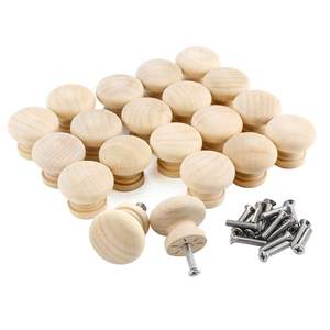 Bouton en bois tiroir de meubles et boutons de porte d'armoire dernier Logo personnalisé armoire de chambre d'enfants poignée de porte en bois - Product Image 5