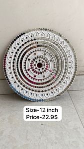 Arte moderno de espejo de barro para decoración de pared Ofertas de Arte de espejo indio en venta al por mayor - Product Image 2