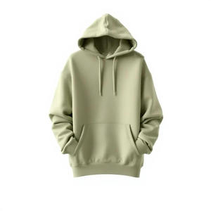 เสื้อมีฮู้ดไม่มีลายสำหรับผู้ชายเสื้อผ้าผู้ชายไซส์พิเศษผ้าฝ้าย100% - Product Image 4