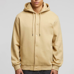 Sudadera con Capucha y Cremallera para Hombre, Estilo Europeo Americano, 100% Algodón, Gruesa, Talla Grande, Color Sólido, Invierno, Logotipo Personalizado, Venta al Por Mayor - Product Image 4