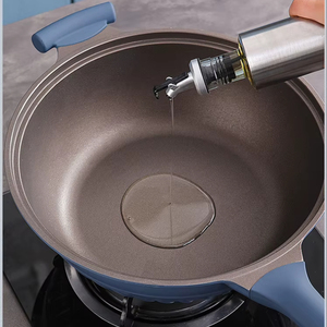 Padella antiaderente, padella a pressione domestica, padella in lega di titanio, pentola per zuppa multifunzionale con coperchio - Product Image 1